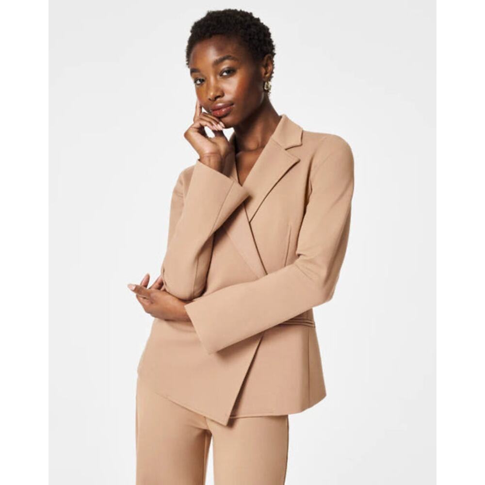 NWT Spanx Perfect Asymmetrical Tailored Toffee Blazer Women’s Size Medium